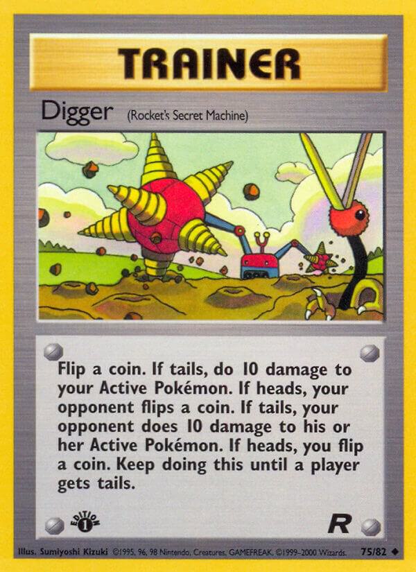 Digger (Rocket's Secret Machine) 75/82 Pokémon Team Rocket Raw