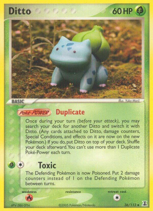 Ditto 36/113 Pokémon EX Delta Species Raw
