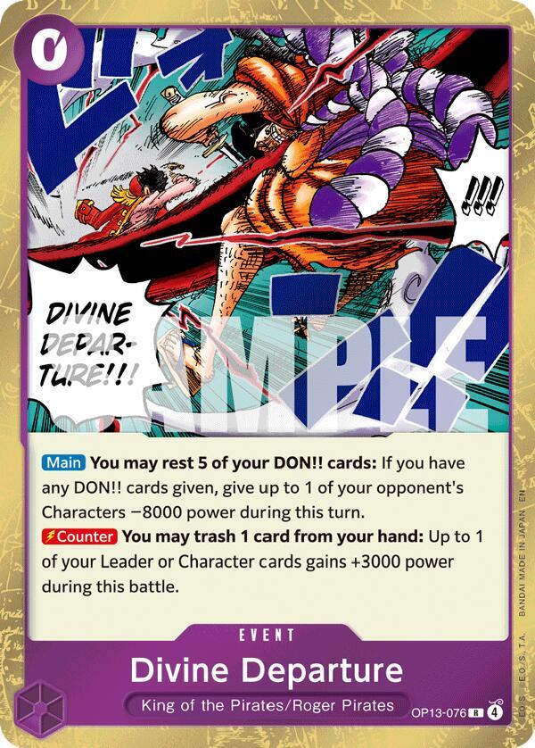 Divine Departure Foil OP13-076 Carrying on His Will ONE PIECE! Raw