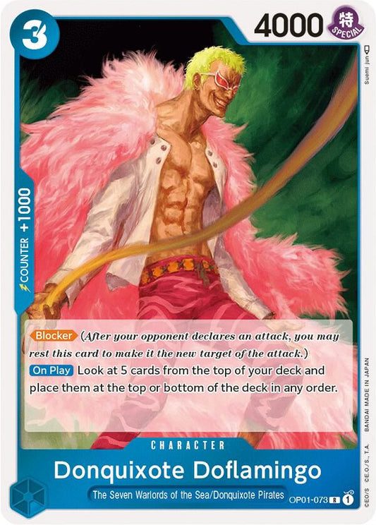 Donquixote Dolflamingo Foil One Piece Romance Dawn OP01-073 Raw