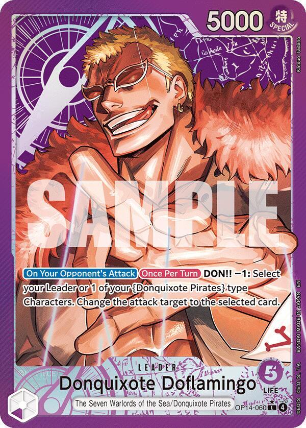 Donquixote Dolflamingo L AA OP14-060 The Azure Sea's Seven ONE PIECE! Raw
