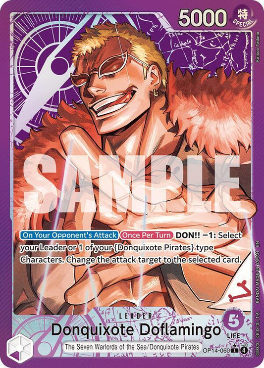 Donquixote Dolflamingo L AA OP14-060 The Azure Sea's Seven ONE PIECE! Raw