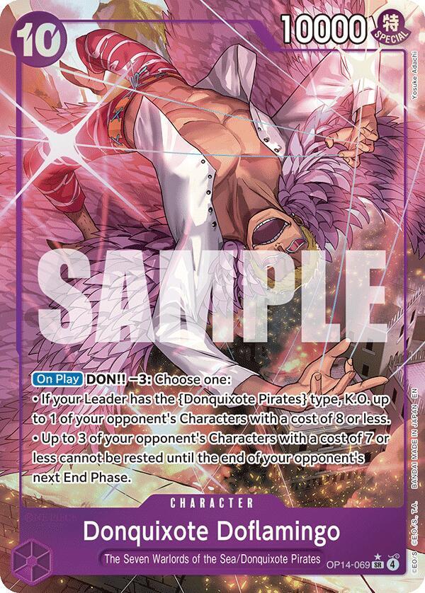 Donquixote Dolflamingo SR AA OP14-069 The Azure Sea's Seven One Piece Raw