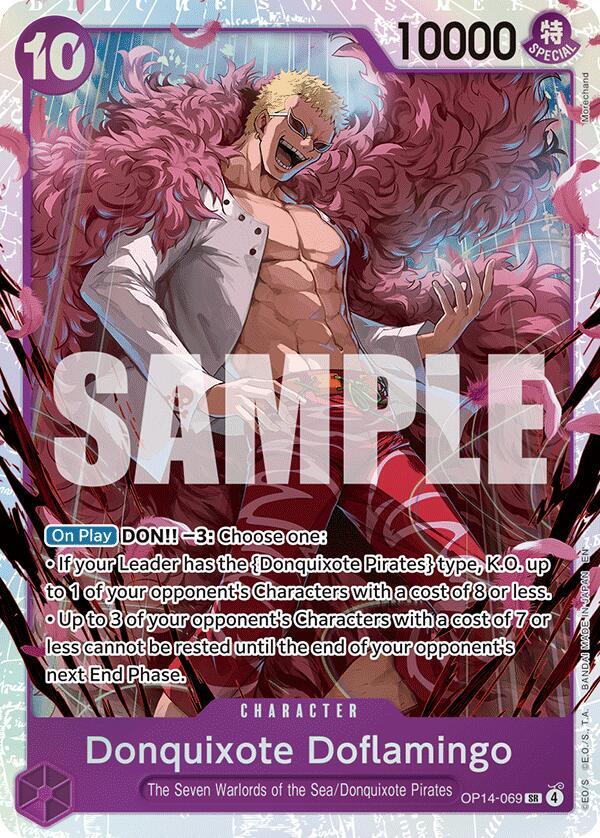 Donquixote Dolflamingo SR OP14-069 The Azure Sea's Seven One Piece Raw