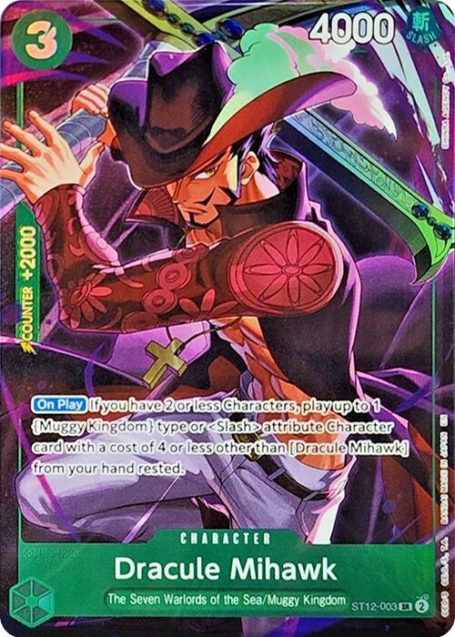 Dracule Mihawk SR AA ST12-003 Promo ONE PIECE! Raw