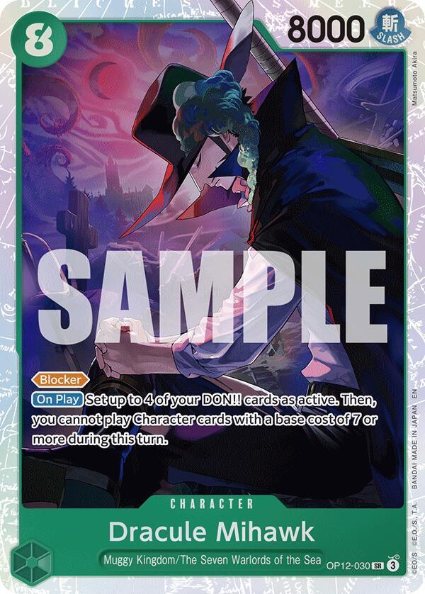 Dracule Mihawk SR One Piece Legacy of The Master OP12-030 Raw