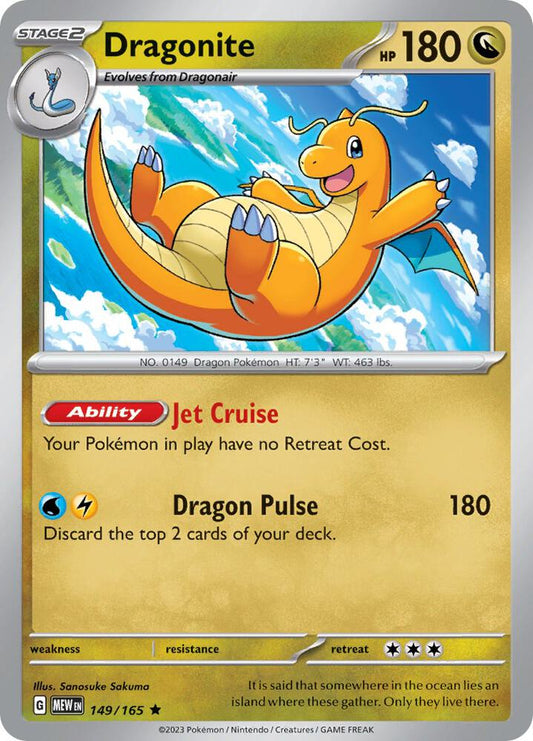 Dragonite 149/165 Scarlet & Violet 151 Pokémon Raw