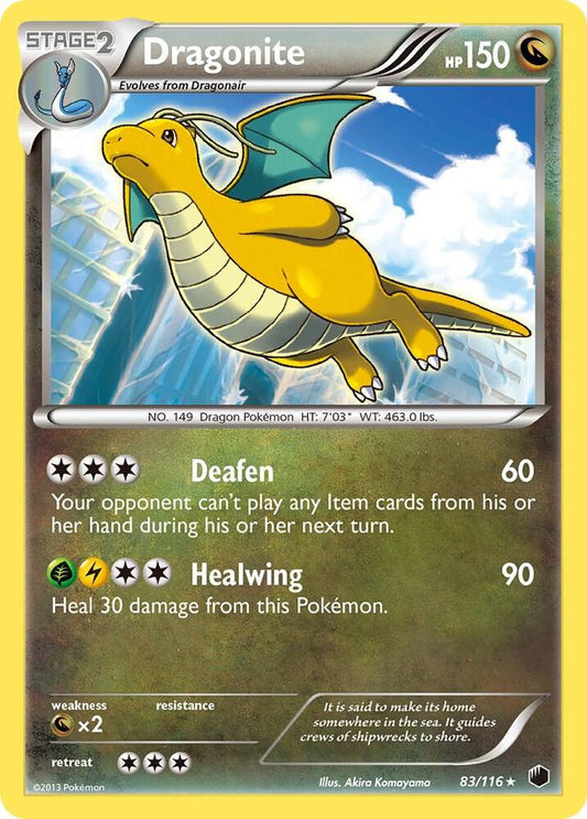 Dragonite Cosmos Holo 83/116 Pokémon Plasma Freeze Raw
