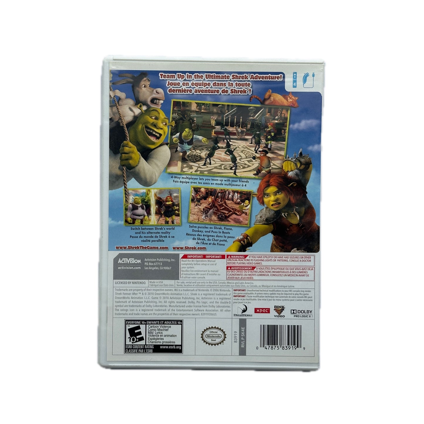 Dreamworks Shrek Forever After Nintendo Wii Complete in Box