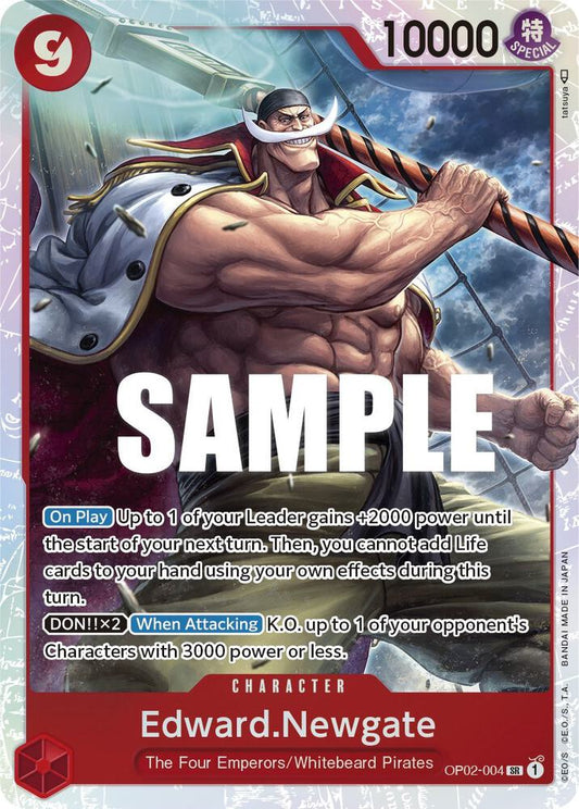 Edward Newgate SR ONE PIECE! Paramount War OP02-004 Raw