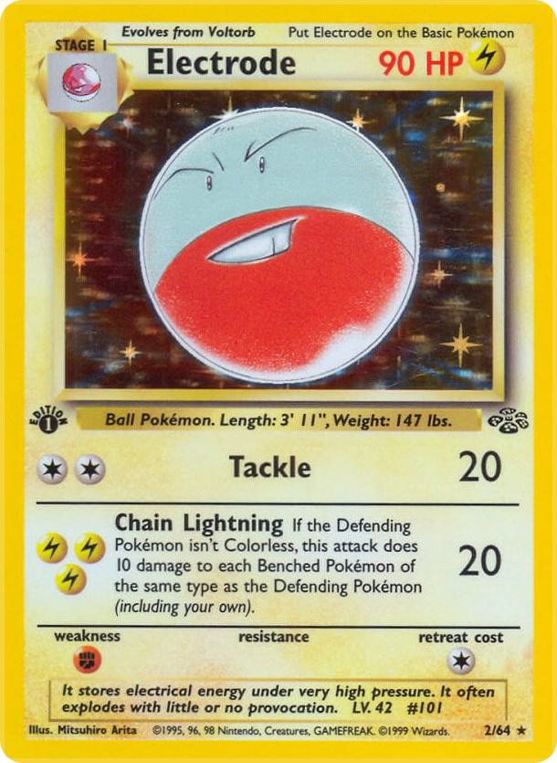 Electrode Holo 2/64 Pokémon Jungle Raw