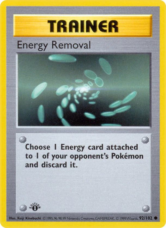 Energy Removal 092/102 Pokémon Base Set Shadowless Raw