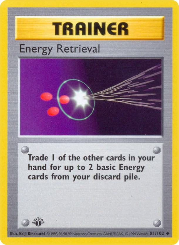 Energy Retrieval 81/102 Pokémon Base Set Shadowless Raw