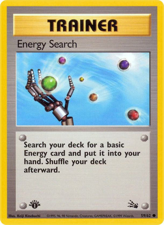 Energy Search 59/62 Pokémon Fossil Raw