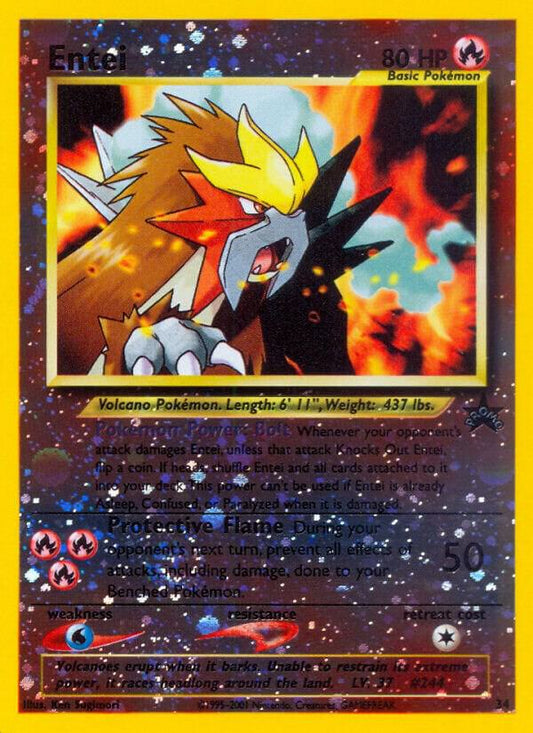 Entei 34 Cosmos Holo WOTC Pokémon Promos Raw