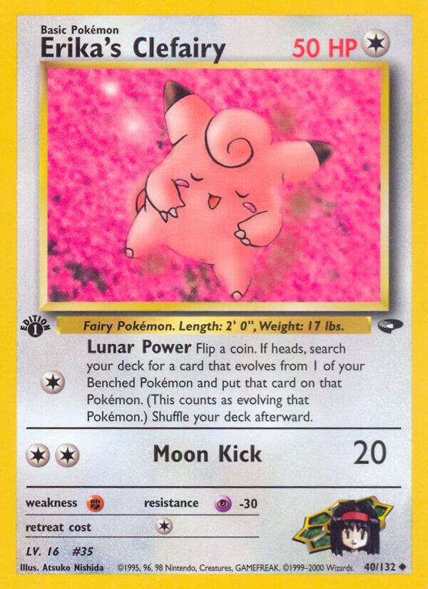 Erika's Clefairy 40/132 Pokémon Base Set Gym Challenge  Raw