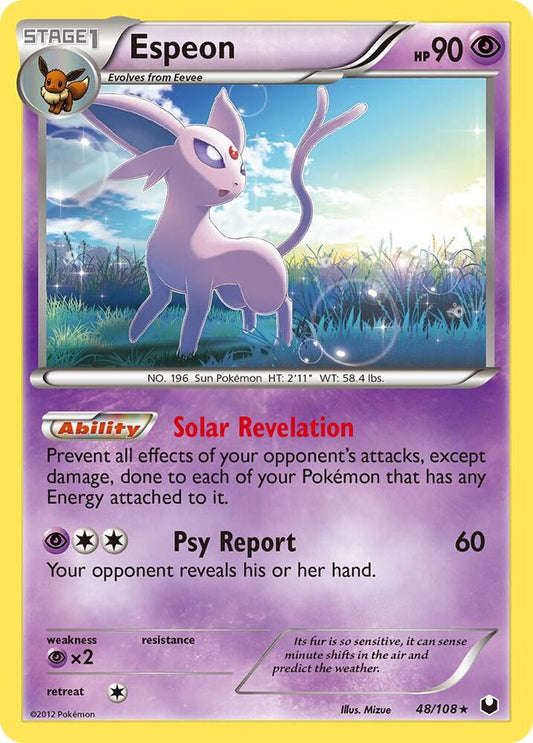 Espeon 48/108 Pokémon Dark Explorers Raw