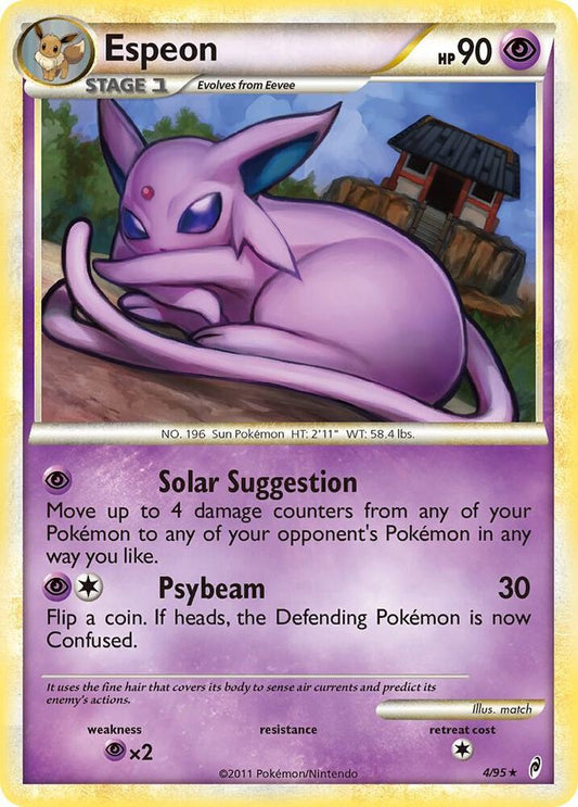 Espeon 4/95 Cosmos Holo Call of Legends Pokémon Raw