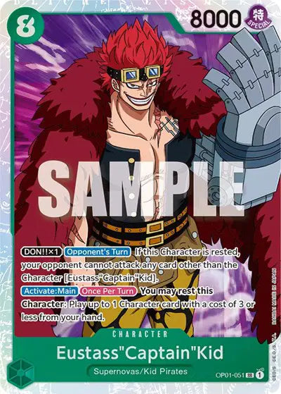 Eustass"Captain"Kid One Piece Romance Dawn OP01-051 Raw