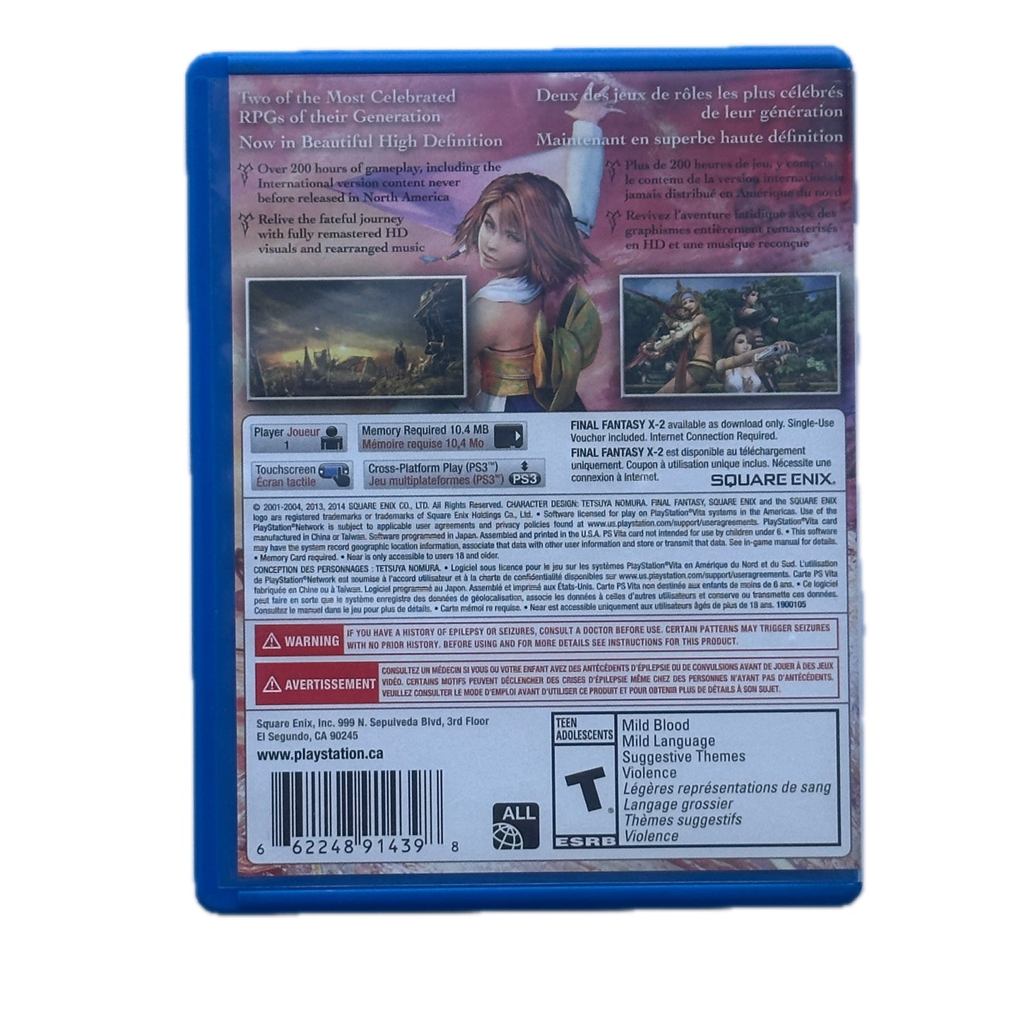 Final Fantasy X X-2 HD Remaster PS Vita Complete in Box