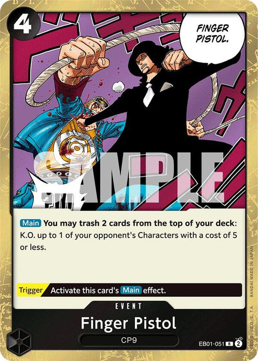 Finger Pistol Foil EB01-051 ONE PIECE! Extra Booster: Memorial Collection Raw