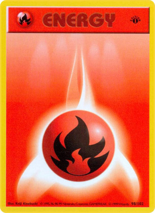 Fire Energy 098/102 Pokémon Base Set Shadowless Raw