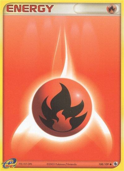 Fire Energy 108/109 Reverse Holo Pokémon EX Ruby & Sapphire Raw