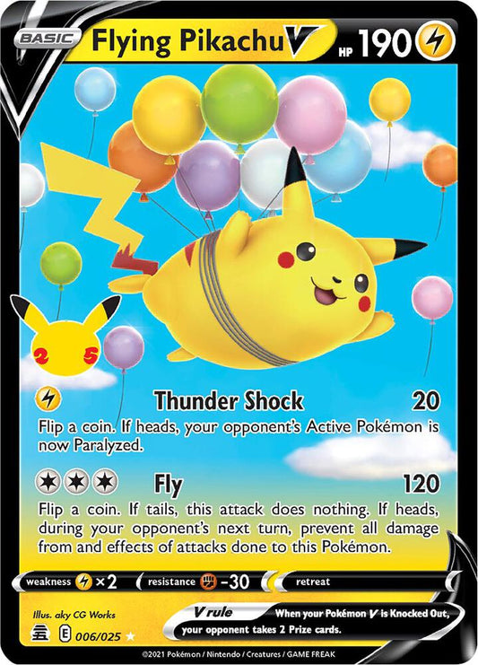 Flying Pikachu V 6/25 Pokémon Celebrations Raw
