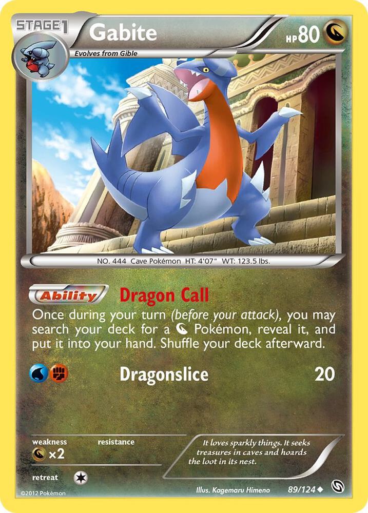 Gabite 89/124 Pokémon Dragons Exalted Raw