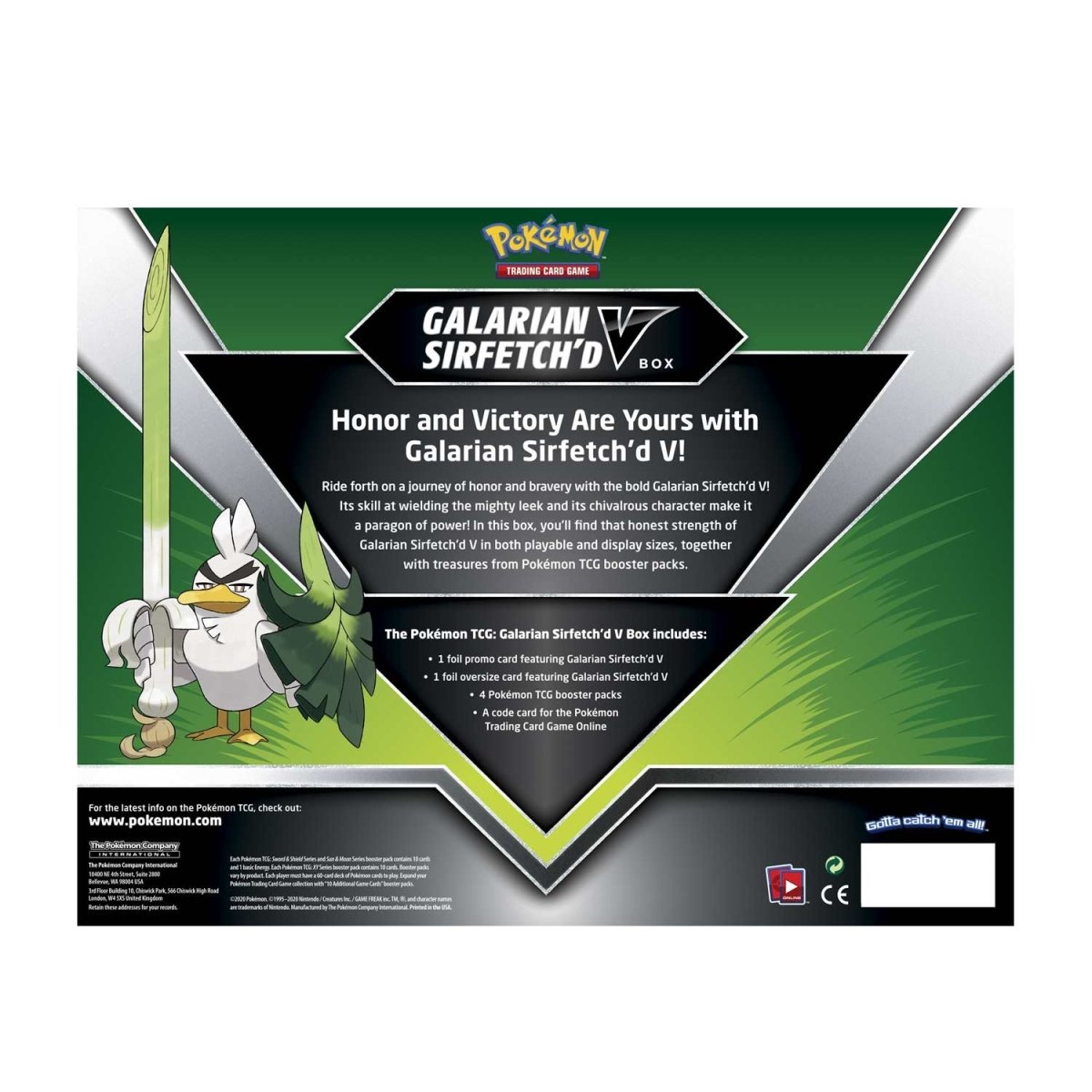 Pokémon Galarian Sirfetch'd V Box
