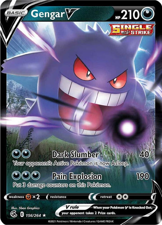 Gengar V 156/264 Pokémon Fusion Strike Raw