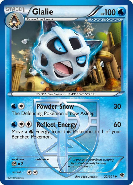 Glalie Reverse Holo 22/101 Pokémon Plasma Blast Raw