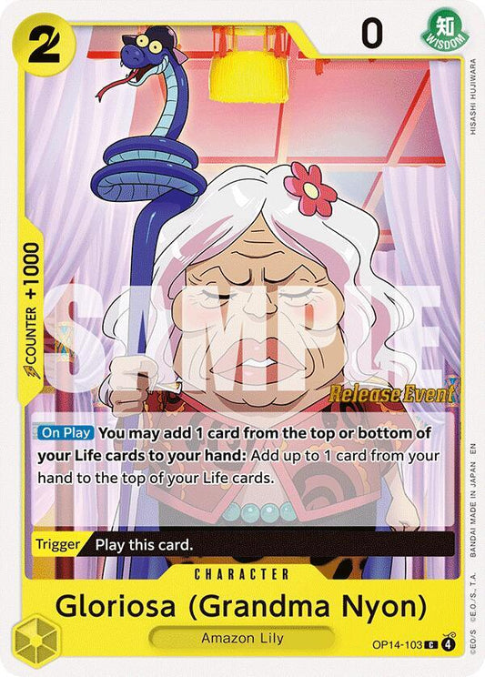 Gloriosa (Grandma Nyon) Release Event OP14-103 The Azure Sea's Seven ONE PIECE!