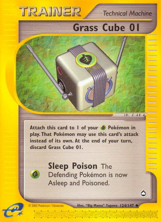 Grass Cube 01 124/147 Pokémon E-Series Aquapolis Raw