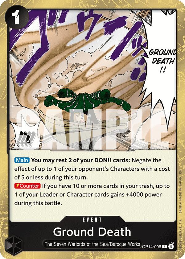 Ground Death Foil OP14-096 The Azure Sea's Seven One Piece Raw