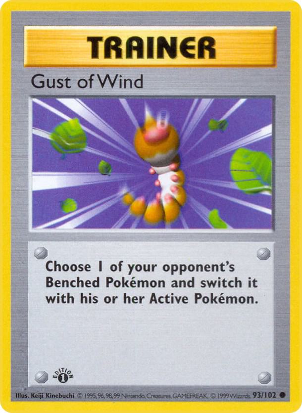 Gust of Wind 093/102 Pokémon Base Set Shadowless Raw