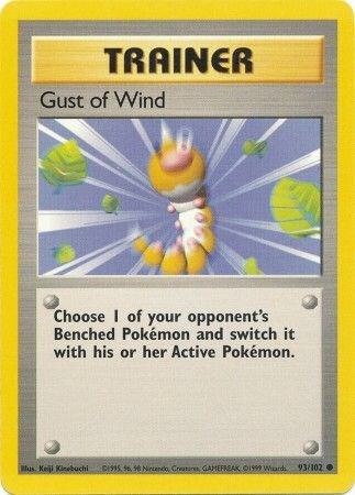 Gust of Wind 93/102 Pokémon Base Set Unlimited Raw