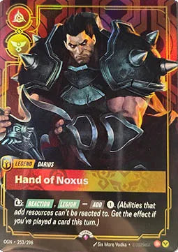 Hand of Noxus 253/298 Foil Promo League of Legends Riftbound Origins Raw