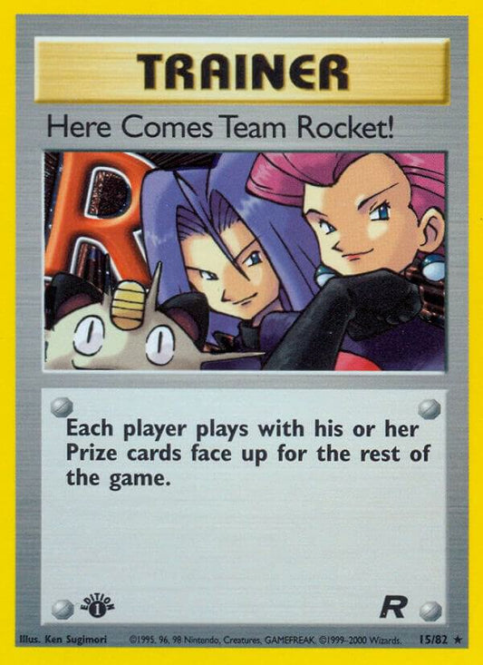 Here Comes Team Rocket 15/62 Pokémon Fossil Raw