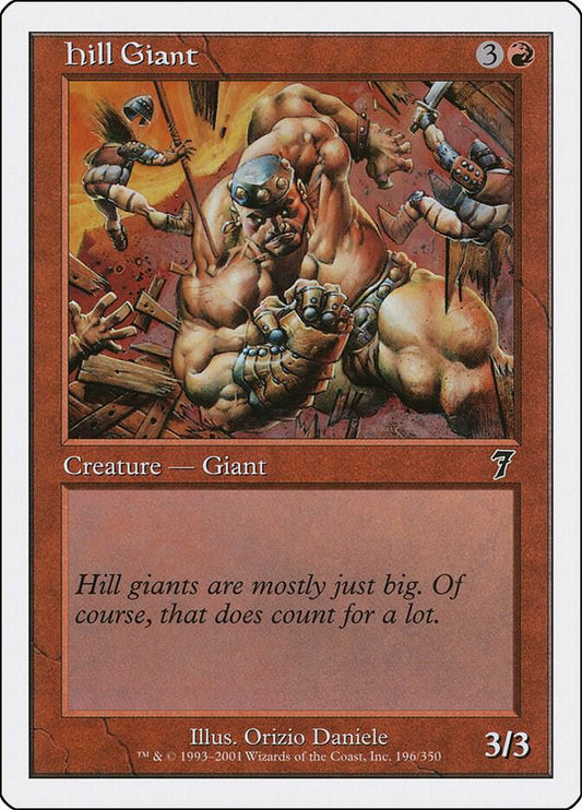 Hill Giant Foil 196/350 Magic The Gathering  7th Edition Raw