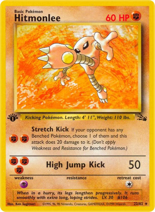 Hitmonlee 22/62 Pokémon Fossil Raw