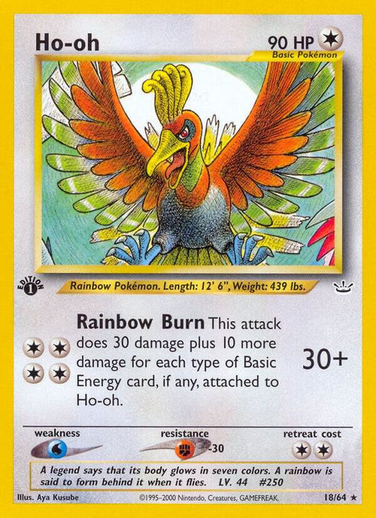 Ho-Oh 18/64 Neo Revelation Pokémon Raw