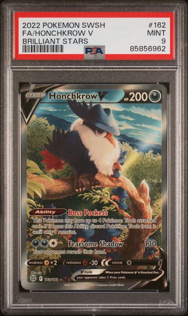 Honchkrow V 162/172 EX 215/167 Twilight Masquerade ONE PIECE! PSA Graded