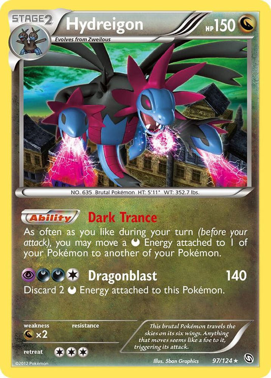 Hydreigon Holo 97/124 Pokémon Dragons Exalted Raw