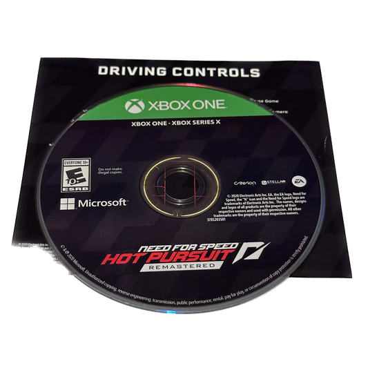 Need For Speed Hot Pursuit Remastered Xbox One & Xbox Series X Loose Disc & Codes