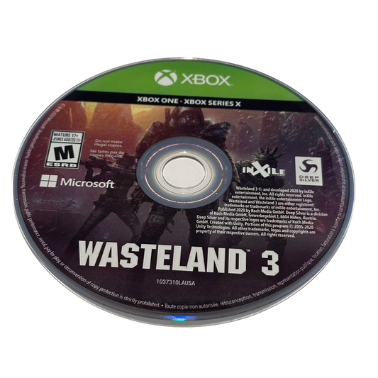 Wasteland 3 Xbox One & Xbox Series X Loose Disc