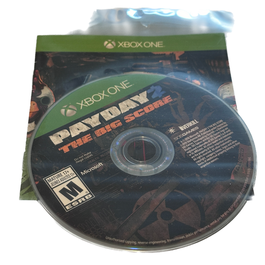 Pay Day 2 The Big Score Xbox One  Loose Disc & Codes