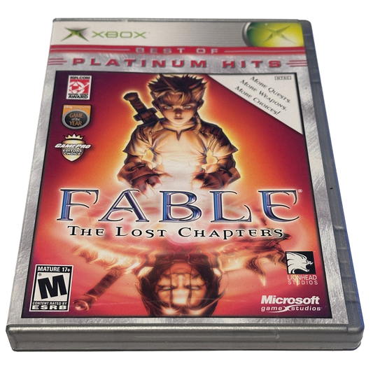 Fable The Lost Chapters Best of Platinum Hits Xbox Complete in Box