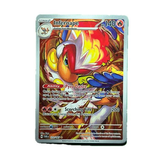Infernape 173/167 Pokémon Twilight Masquerade Raw Near Mint