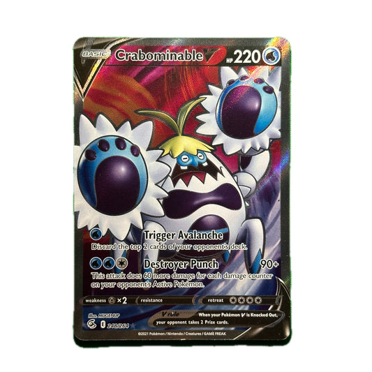 Crabominable V 248/264 Pokémon Fusion Strike Raw Lightly Paid